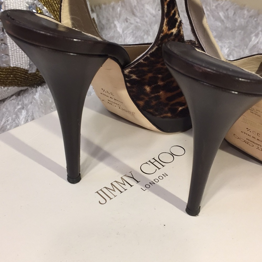 EUC Jimmy Choo Leopard print Calf Hair Heels, 9.5 - Picture 9 of 17